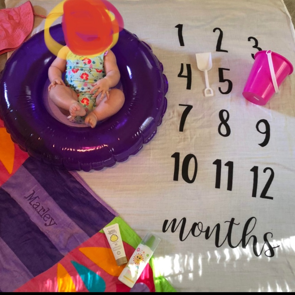 Monthly milestone blanket/sheet
